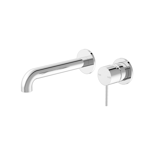 Mecca Wall Basin Mixer & Spout with Separate Back Plate 185mm Chrome
