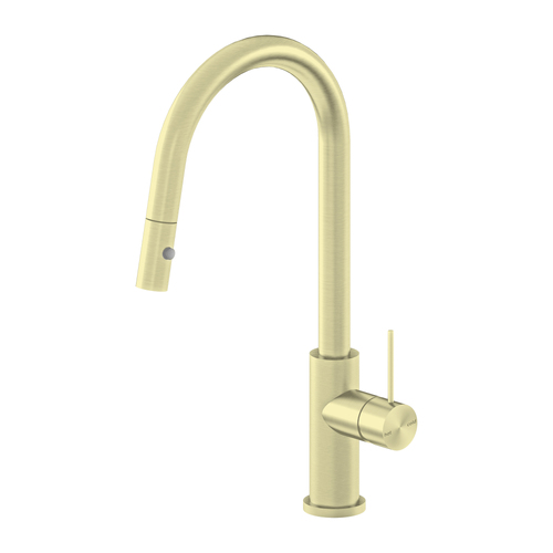 Nero Mecca Pull Out Sink Mixer With Vegie Spray Function Brushed Gold NR221908BG