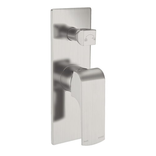 Fluire Enzo Shower Mixer Diverter Brushed Nickel