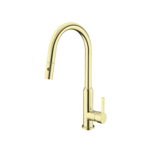Nero Pearl Pull Out Kitchen Sink Mixer Brushed Gold 