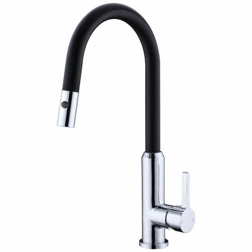 Nero Pearl Pull Out Sink Mixer With Vegie Spray Function Matte Black NR231708MB