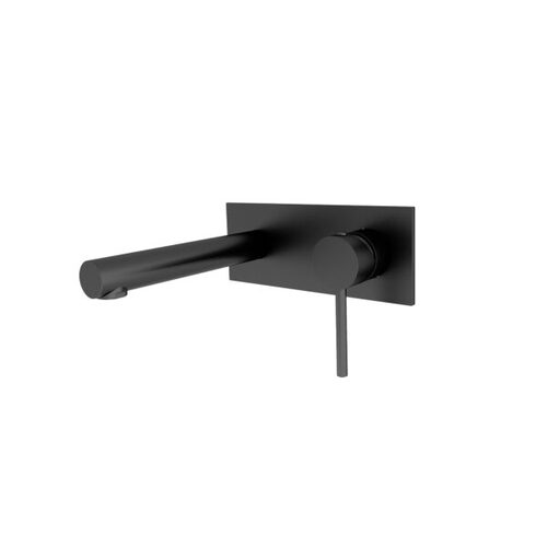 Nero Dolce Wall Basin/Bath Mixer Straight Spout Matte Black NR250807aMB