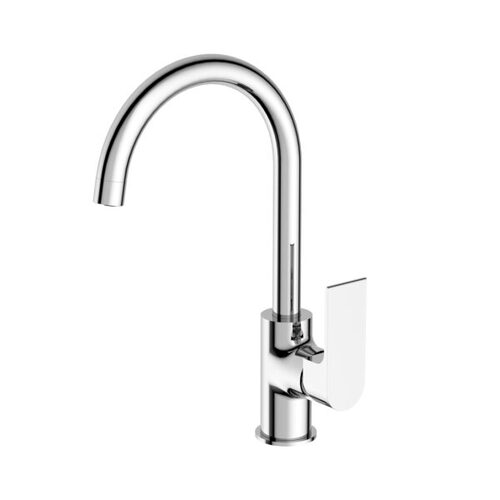 Nero Bianca Kitchen Mixer Gooseneck Spout Chrome NR321506CH