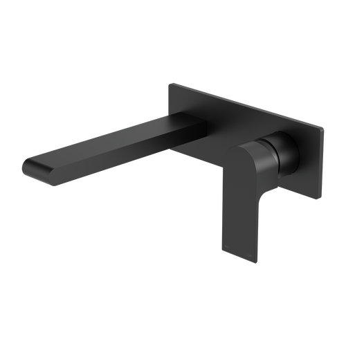 Nero Bianca Wall Basin/Bath Mixer 187mm Matte Black