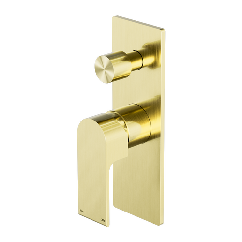 Nero Bianca Shower Mixer With Divertor Brushed Gold NR321511aBG