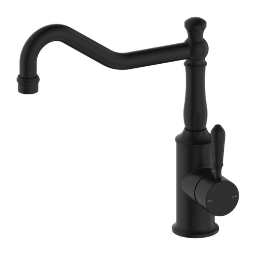 Nero York Kitchen Mixer Hook Spout With Metal Lever Matte Black NR69210702MB