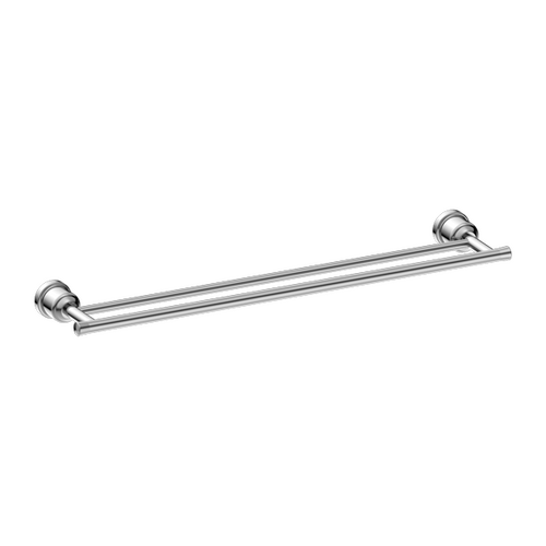 Nero York Double Towel Rail 600mm Chrome NR6924dCH