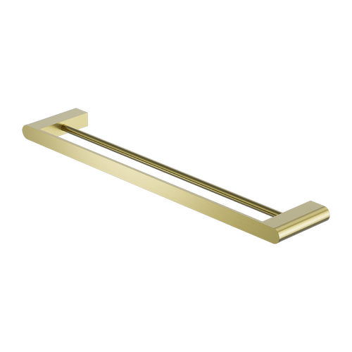 Nero Bianca Double Towel Rail 600mm Brushed Gold