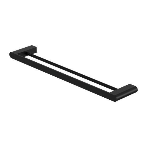 Nero Bianca Double Towel Rail 600mm Matte Black