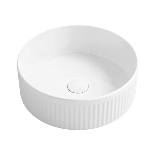 Otti Oxford OT3950GW Above Counter 395mm Round Basin Gloss White