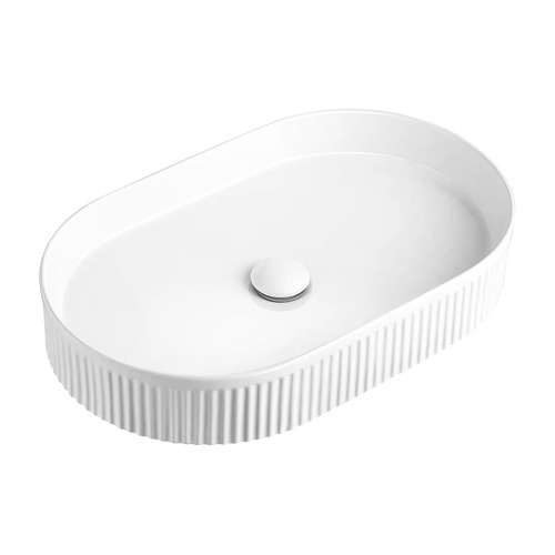 Otti Kensington OT5836 580mm Oval Fluted Basin Above Counter