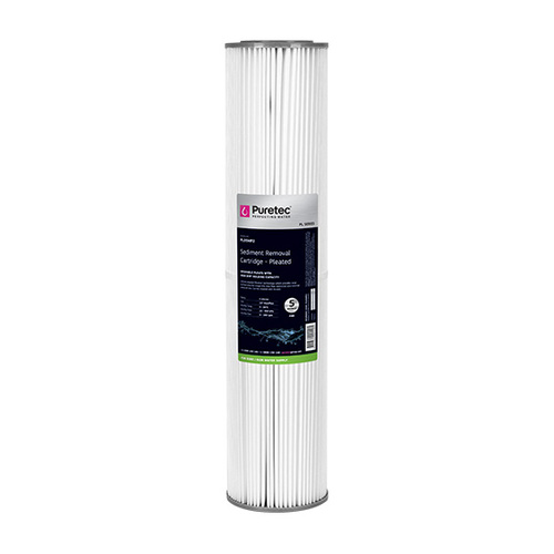 Puretec PL05MP2 Pleated Sediment Water Filter Cartridge 4.5"x20" 5 Micron