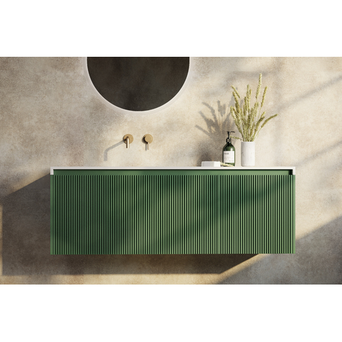 BelBagno Rimini 1400mm Wall Hung Smart Inner Bath Vanity Mounted Rain Forest