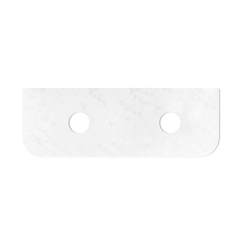 Inspire Bondi 1500mm Solid Surface Cloudy Carrara Double Waste Holes Stone Top