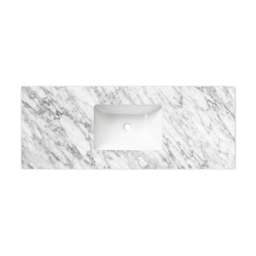 Otti Natural Carrara White Marble 1200mm With Under Mount Basin Cut Stone Top