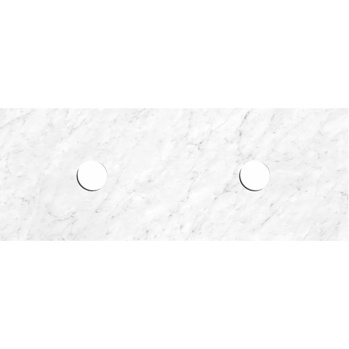 Otti Ultra Deluxe 1500mm Double Waste Holes Natural Carrara White Marble Stone Top
