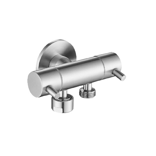 Linkware T115DBSS Dual Control Mini Cistern Cock Toilet Bidet Stainless Steel