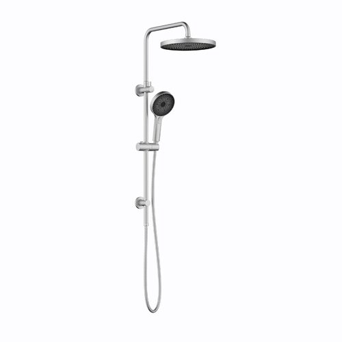 Linkware T7808BN Gabe 260mm Twin Shower With Rail Brushed Nickel