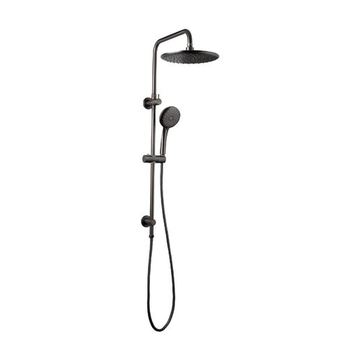 Linkware T9088GM Loui 3 Function Twin Shower With Rail Gun Metal