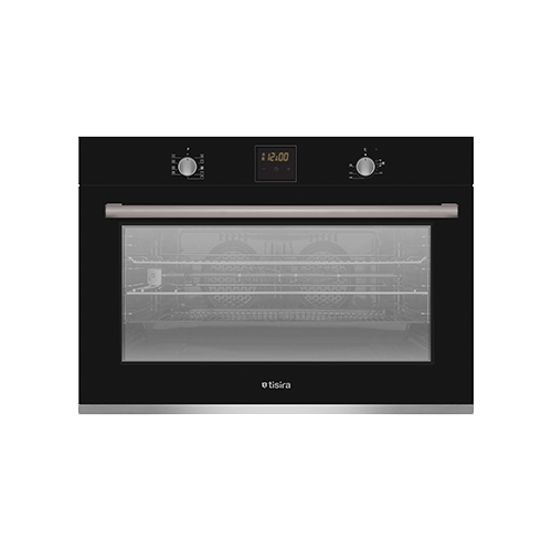 Tisira TOC969E 90cmx60cm Built in Oven, 121L Capacity Triple Glazed Black