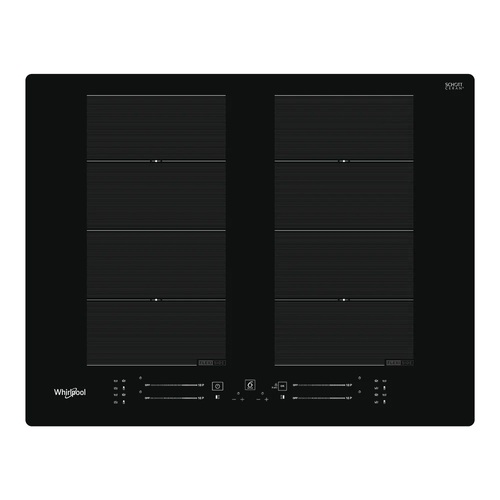 Whirlpool WS8865NEP 65cm 4 Zone 6th Sense Built-In Induction Black Cooktop