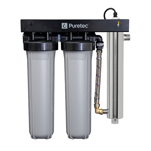 Puretec 20", 1" connection, Filtration & UV with Reversible Mounting Frame
