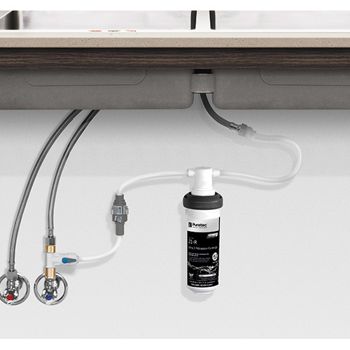 Puretec Undersink Single Filter System 23,000L capacity, 0.1 Micron, ½" BSP