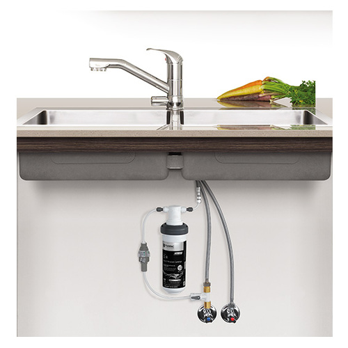 Puretec Tripla T2 Faucet with quick-twist Undersink Single Filter, 0.1 micron